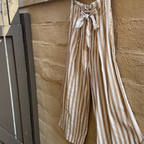 Lunik Wide leg stripe pants, paper bag waist S - Picture 7 of 8